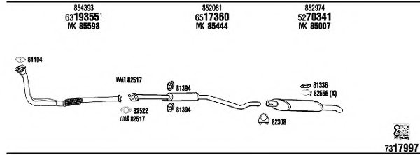 FONOS OP45075B Exhaust System